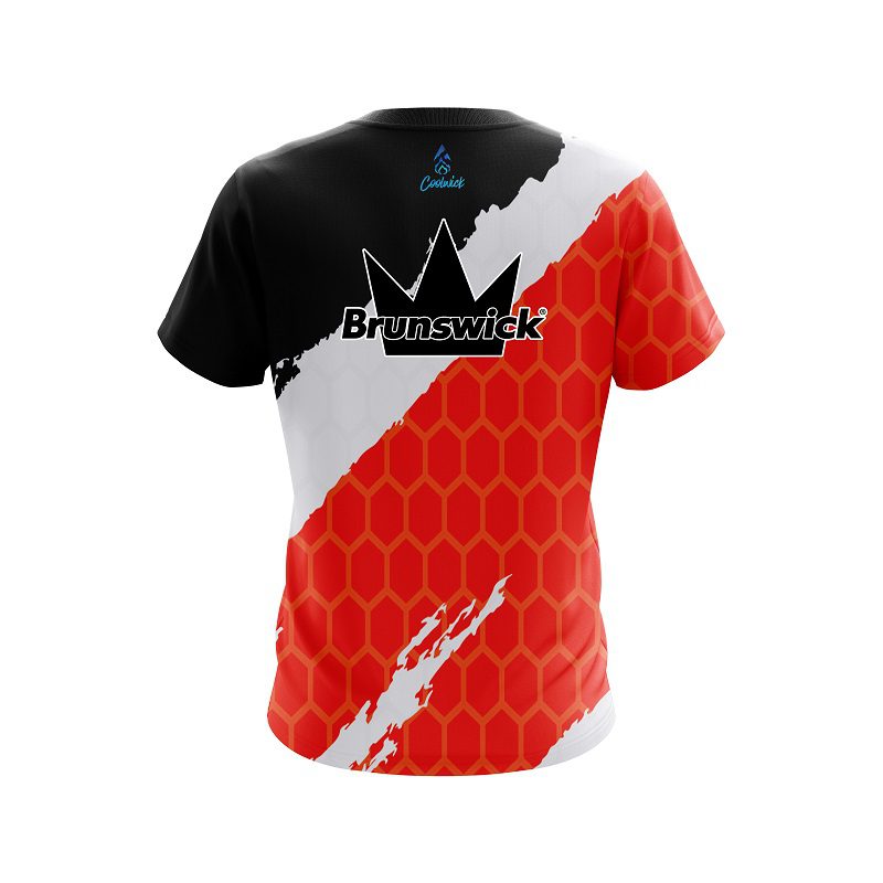 Brunswick Split Power Red CoolWick Bowling Jersey - Image 2