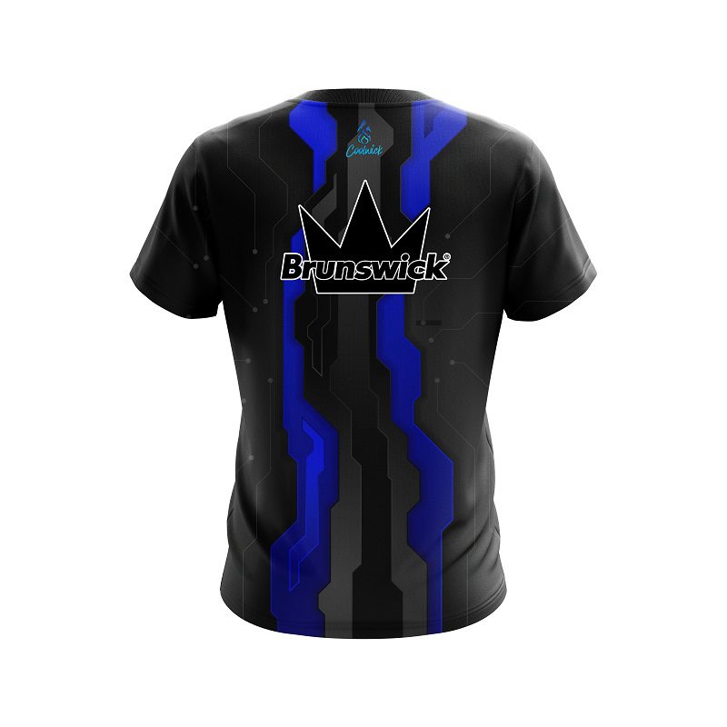 Brunswick Sport Technology Blue CoolWick Bowling Jersey - Image 2