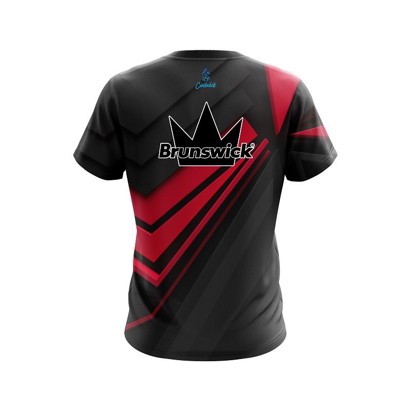 Brunswick Steaming Dynamic Red CoolWick Bowling Jersey - Image 2