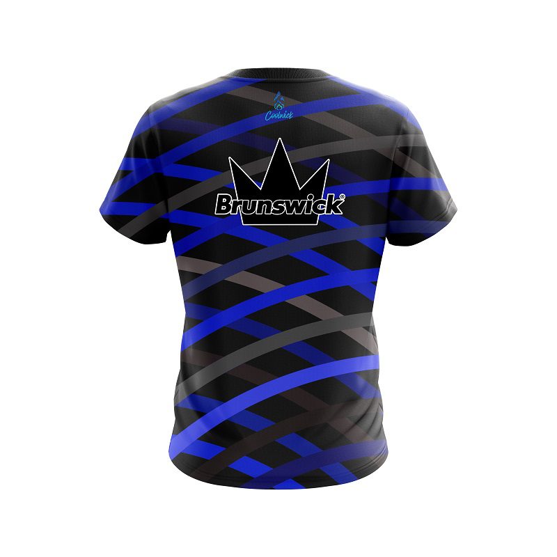 Brunswick Turmoil Blue CoolWick Bowling Jersey - Image 2