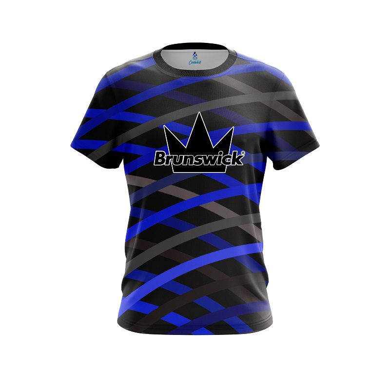 Brunswick Turmoil Blue CoolWick Bowling Jersey