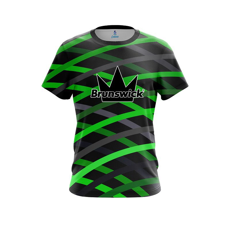 Brunswick Turmoil Green CoolWick Bowling Jersey