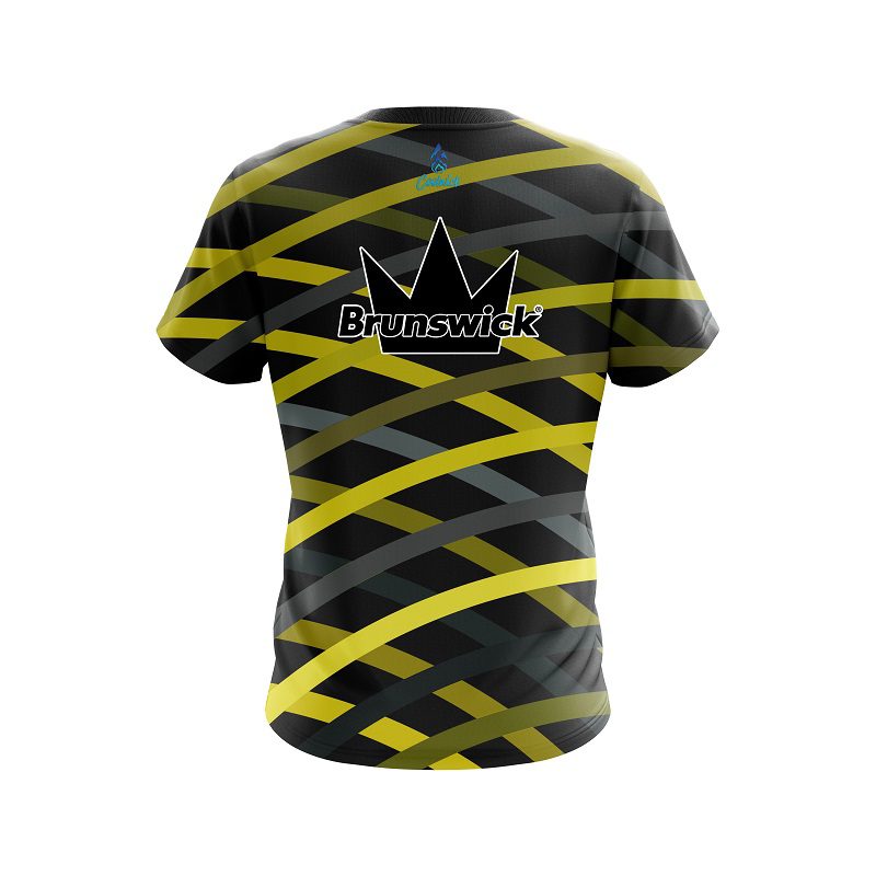 Brunswick Turmoil Yellow CoolWick Bowling Jersey - Image 2
