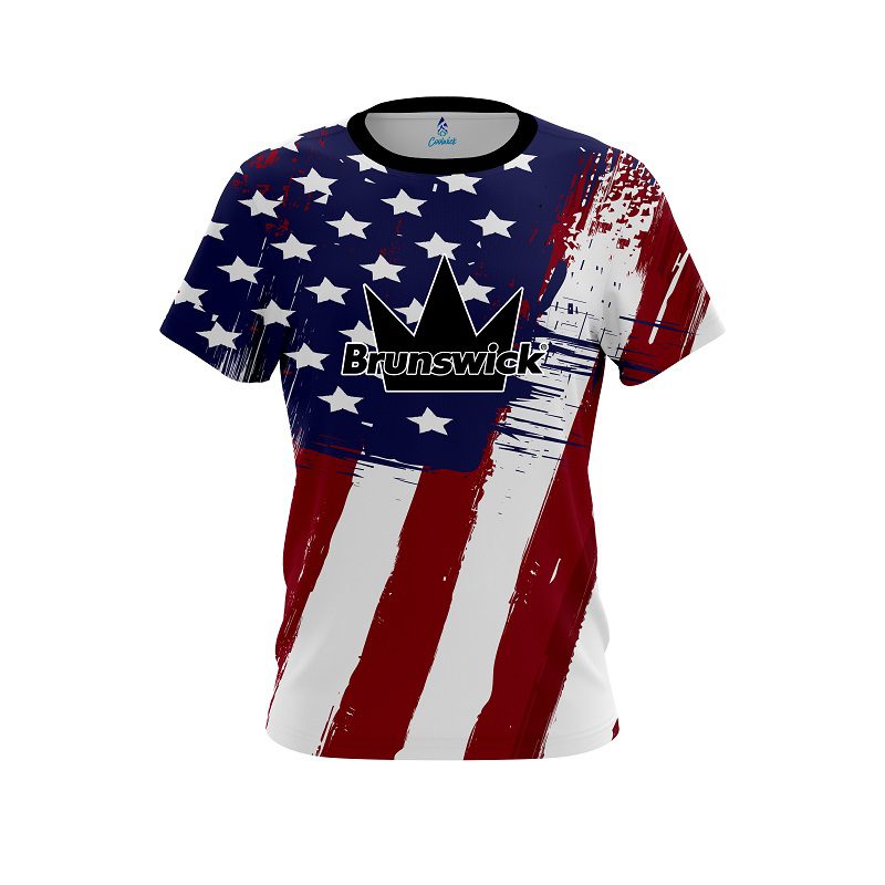 Brunswick Painted Flag CoolWick Bowling Jersey