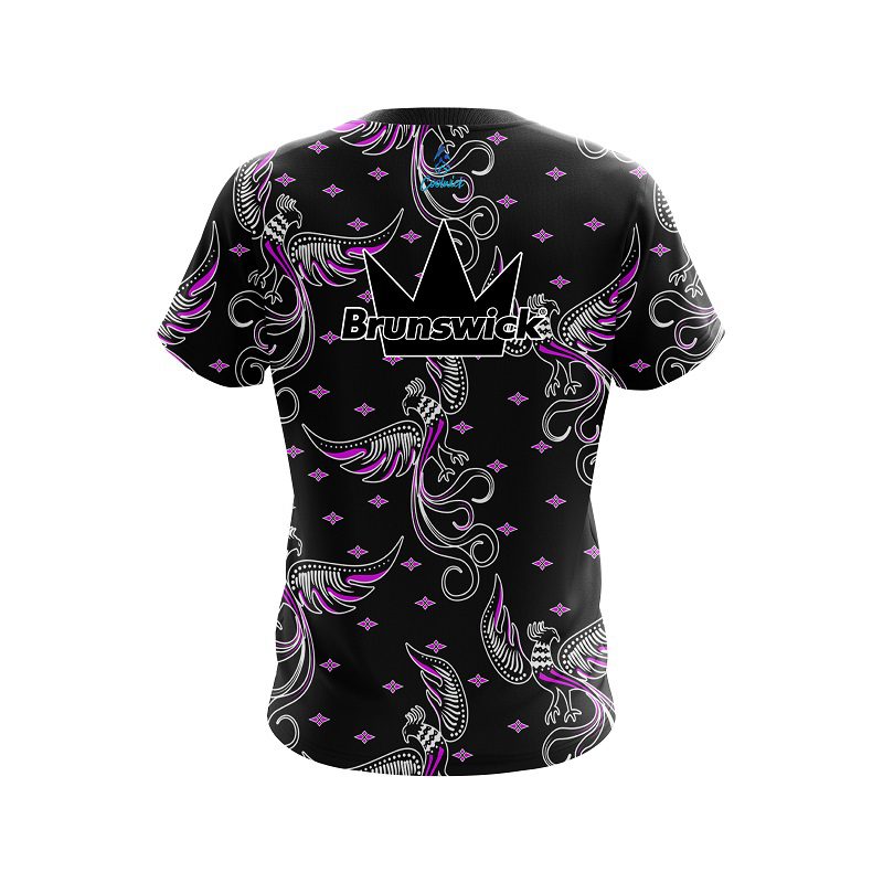 Brunswick Phoenix Break Purple CoolWick Bowling Jersey - Image 2