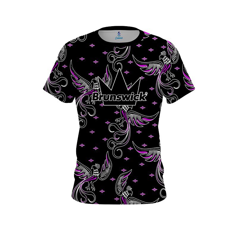 Brunswick Phoenix Break Purple CoolWick Bowling Jersey