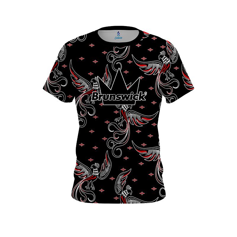 Brunswick Phoenix Break Red CoolWick Bowling Jersey