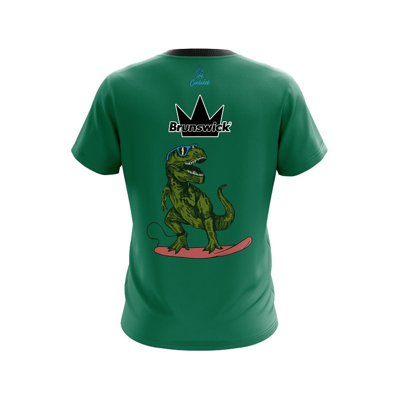 Brunswick Wild Rex Surf CoolWick Bowling Jersey - Image 2