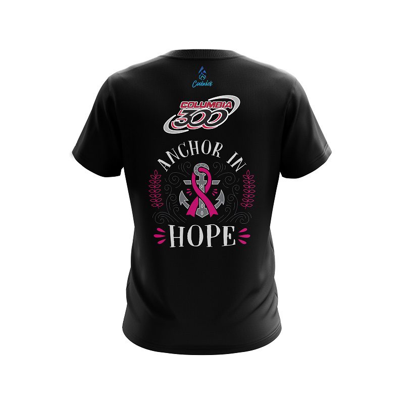 Columbia 300 Breast Cancer Anchor Fighter CoolWick Bowling Jersey - Image 2