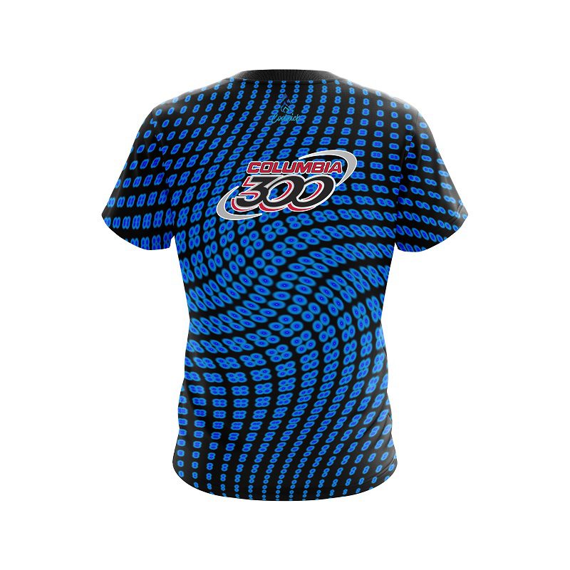 Columbia 300 Dyanamic Flux Blue CoolWick Bowling Jersey - Image 2