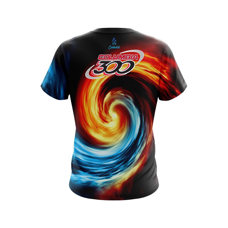 Columbia 300 Fire And Ice Vortex CoolWick Bowling Jersey - Image 2