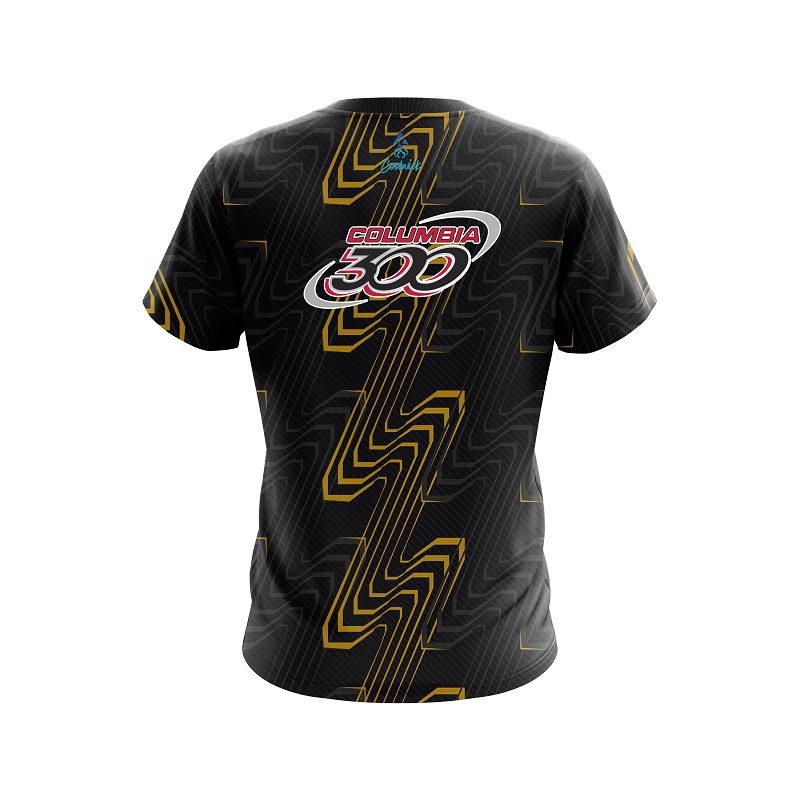 Columbia 300 Halftone Extreme Yellow CoolWick Bowling Jersey - Image 2