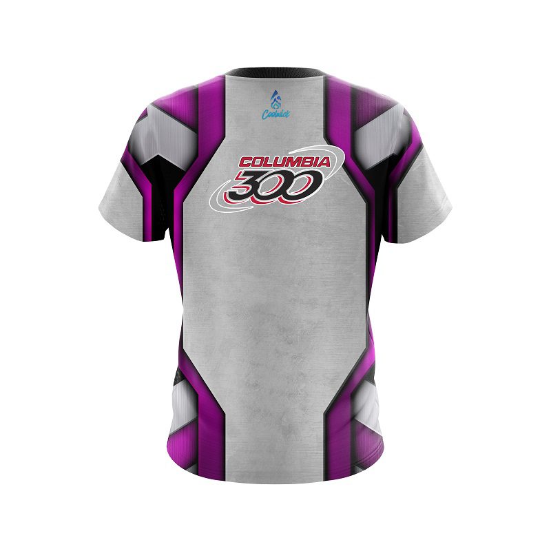 Columbia 300 Iron Purple CoolWick Bowling Jersey - Image 2