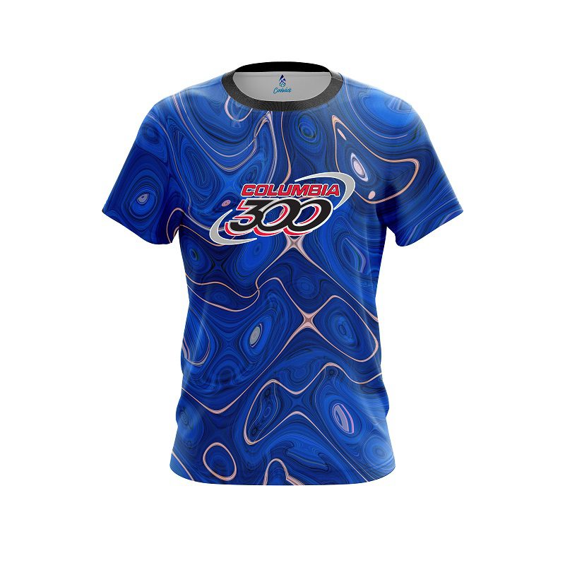 Columbia 300 Psychedelic Blue Flow CoolWick Bowling Jersey