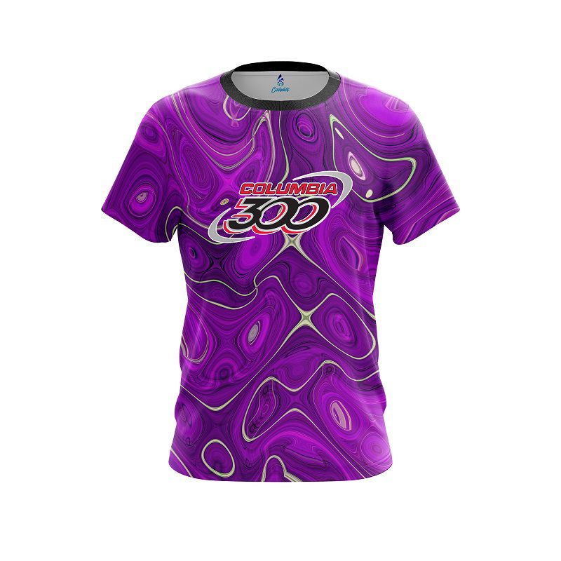 Columbia 300 Psychedelic Purple Flow CoolWick Bowling Jersey