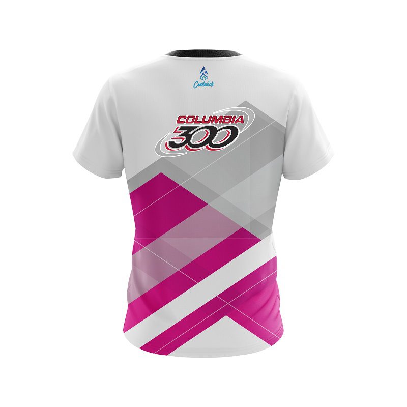 Columbia 300 Racing Pink CoolWick Bowling Jersey - Image 2