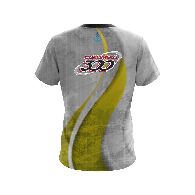 Columbia 300 Rough Edges Yellow CoolWick Bowling Jersey - Image 2