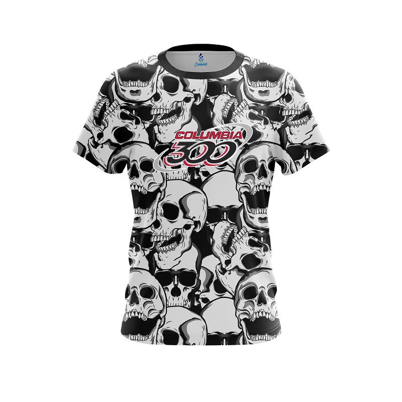Columbia 300 Skeleton Grunge CoolWick Bowling Jersey