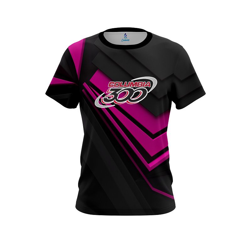 Columbia 300 Steaming Dynamic Pink CoolWick Bowling Jersey