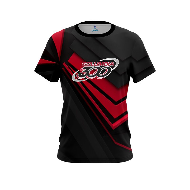 Columbia 300 Steaming Dynamic Red CoolWick Bowling Jersey