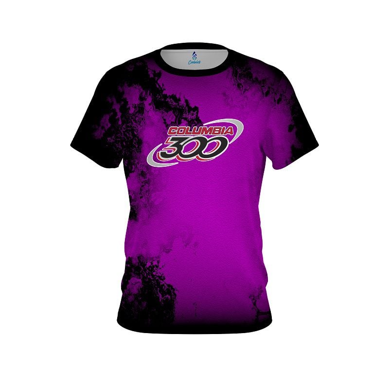 Columbia 300 Toxic Rugged Smoke Purple CoolWick Bowling Jersey
