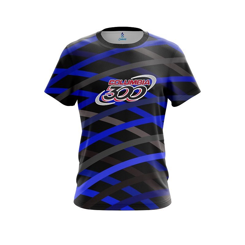 Columbia 300 Turmoil Blue CoolWick Bowling Jersey