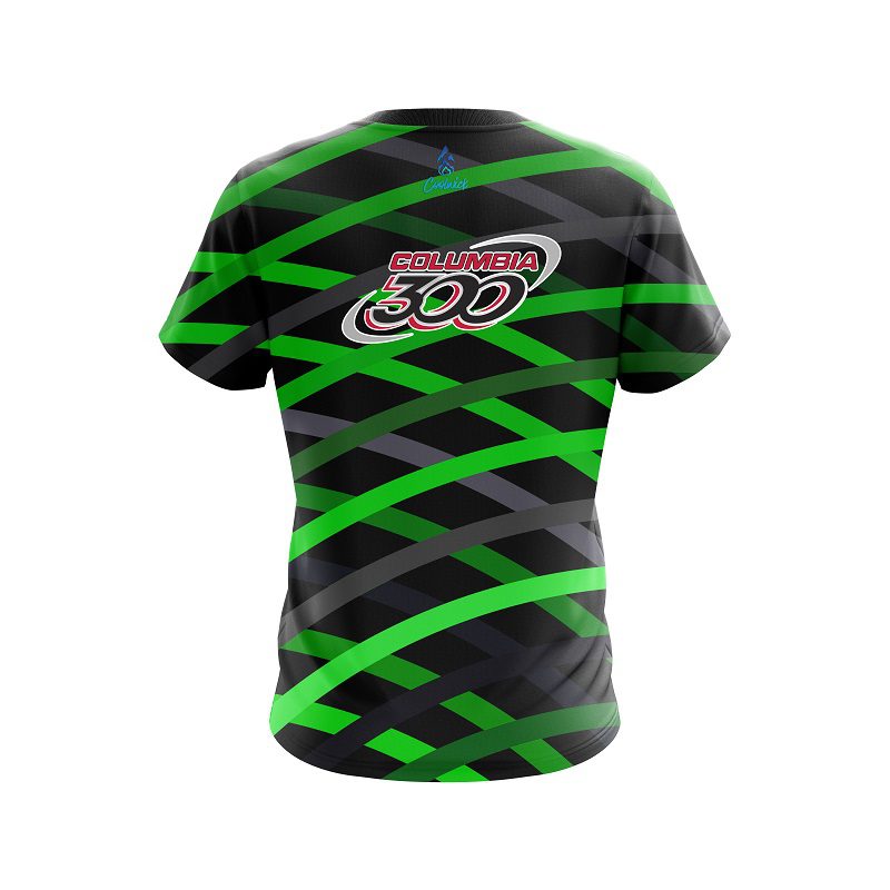 Columbia 300 Turmoil Green CoolWick Bowling Jersey - Image 2