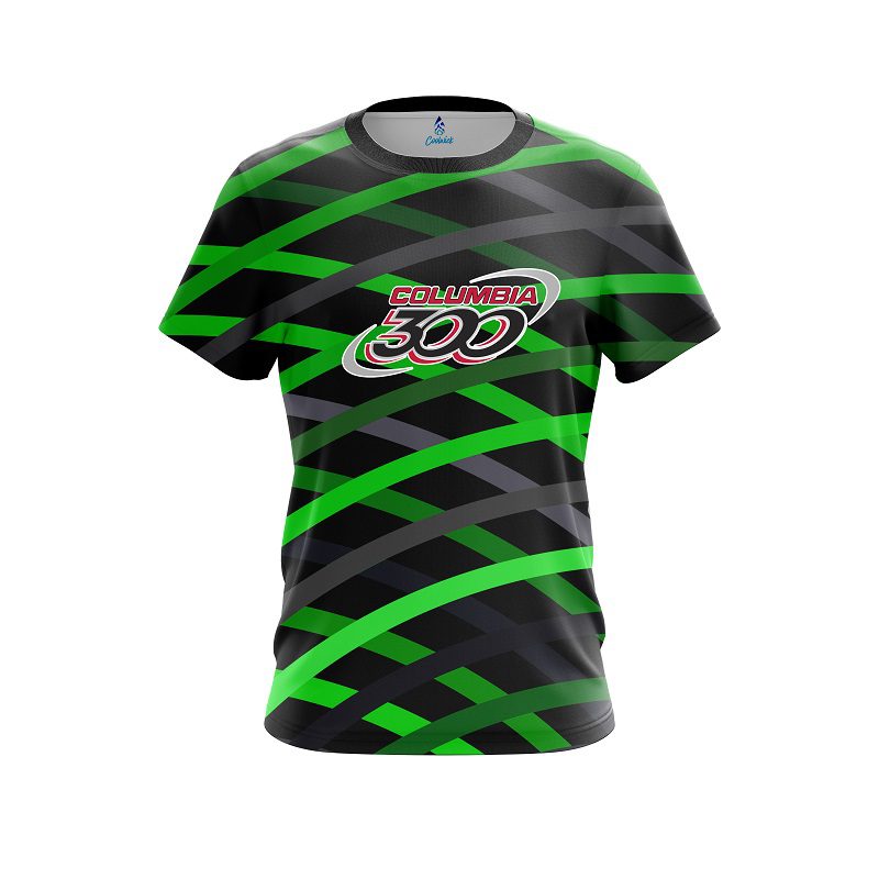 Columbia 300 Turmoil Green CoolWick Bowling Jersey