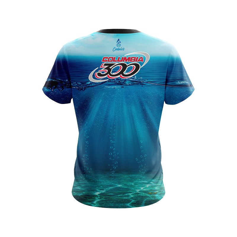 Columbia 300 Underwater Abyss CoolWick Bowling Jersey - Image 2