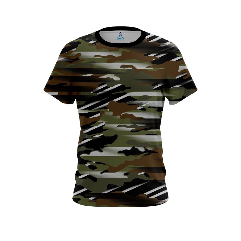 Plain Camo Grunge CoolWick Bowling Jersey