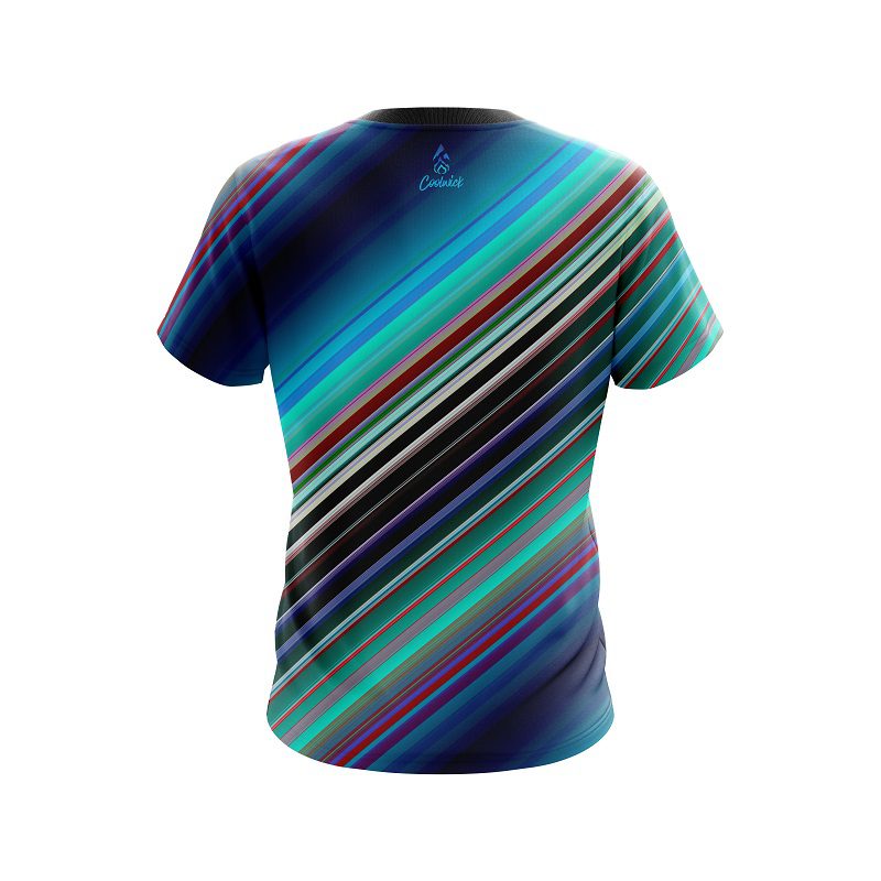 Plain Candy Stripe CoolWick Bowling Jersey - Image 2