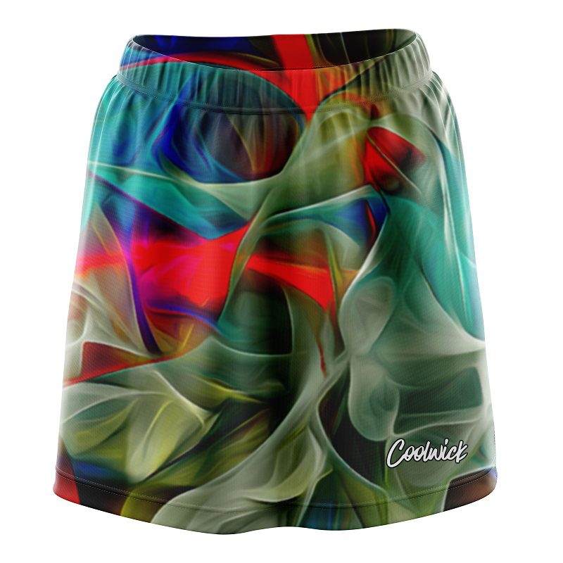 Color Swirl CoolWick Bowling Skort