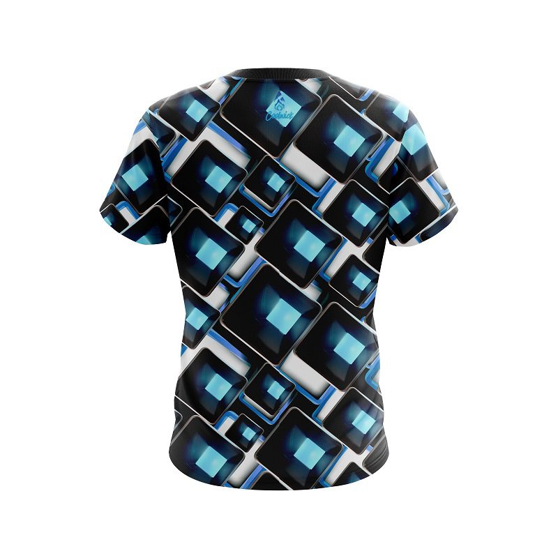 Plain Conception Blue CoolWick Bowling Jersey - Image 2