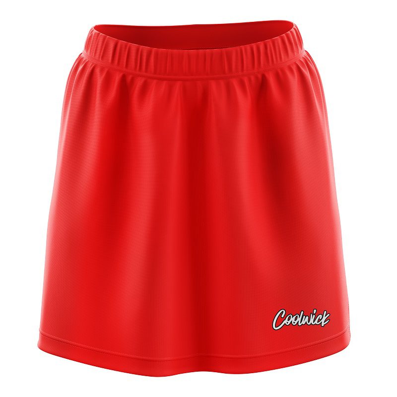 Plain Red CoolWick Bowling Skort