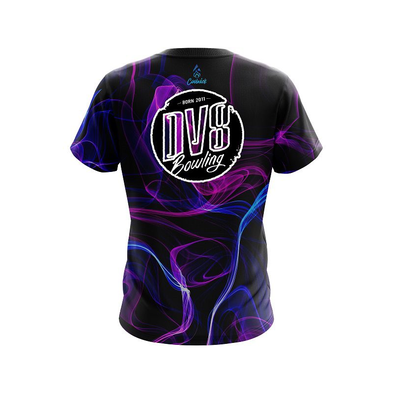 DV8 Blue Purple Smoke CoolWick Bowling Jersey - Image 2
