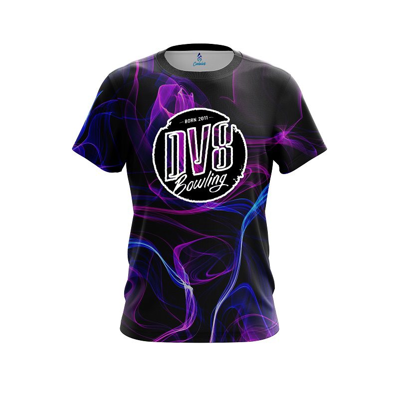 DV8 Blue Purple Smoke CoolWick Bowling Jersey