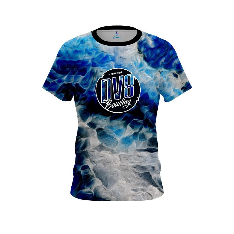 DV8 Blue Marble Onyx CoolWick Bowling Jersey