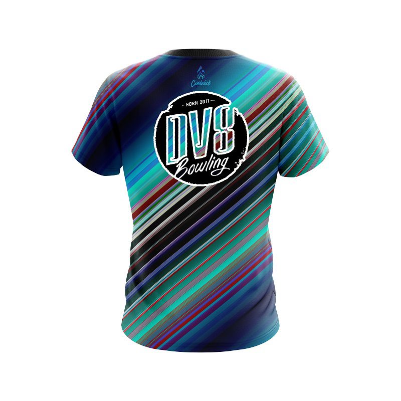 DV8 Candy Stripe CoolWick Bowling Jersey - Image 2