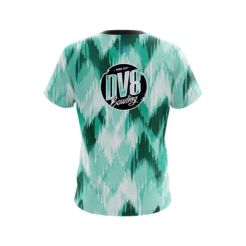 DV8 Chevron Green CoolWick Bowling Jersey - Image 2