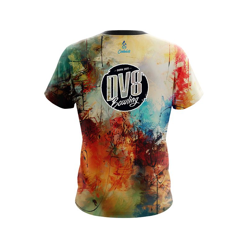 DV8 Colorful Painted Canvas Grunge CoolWick Bowling Jersey - Image 2