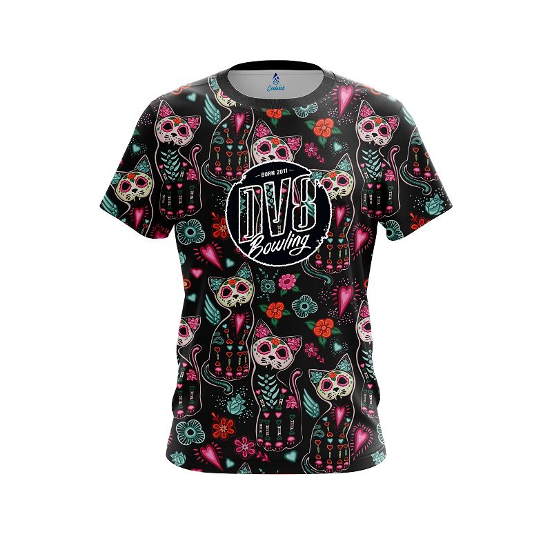 DV8 Day Of The Dead Cats CoolWick Bowling Jersey