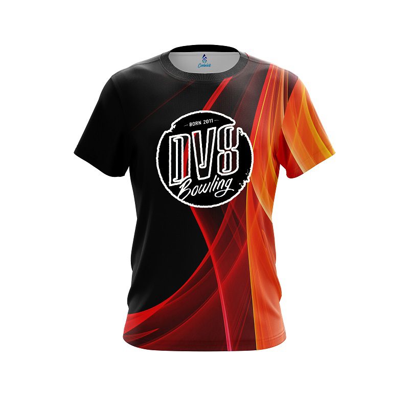 DV8 Deep Orange Curve CoolWick Bowling Jersey