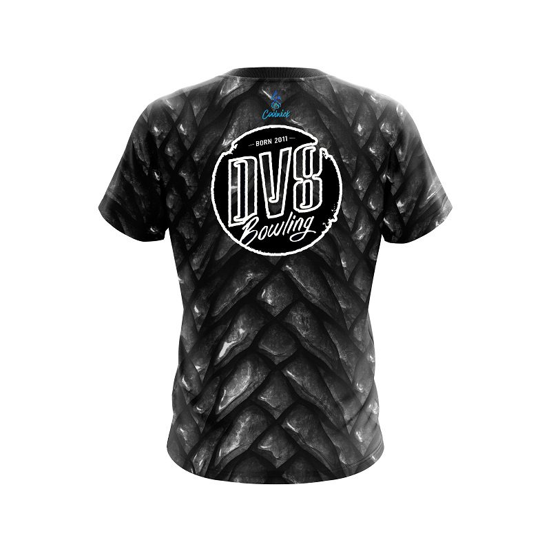 DV8 Black Dragon Scales CoolWick Bowling Jersey - Image 2