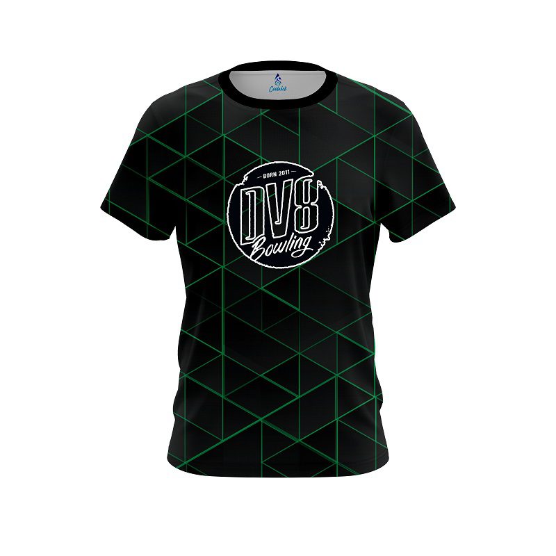 DV8 Geo Green CoolWick Bowling Jersey