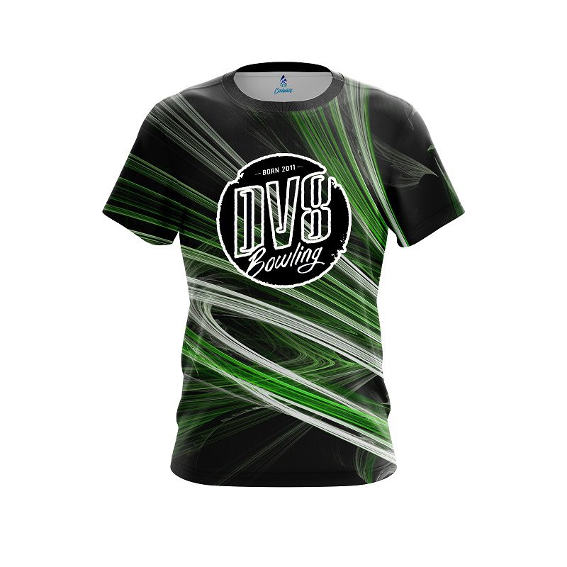 DV8 Green Motion Swirl CoolWick Bowling Jersey