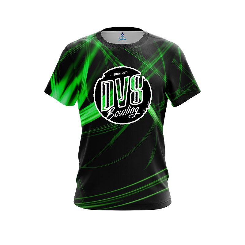 DV8 Green Spiral CoolWick Bowling Jersey