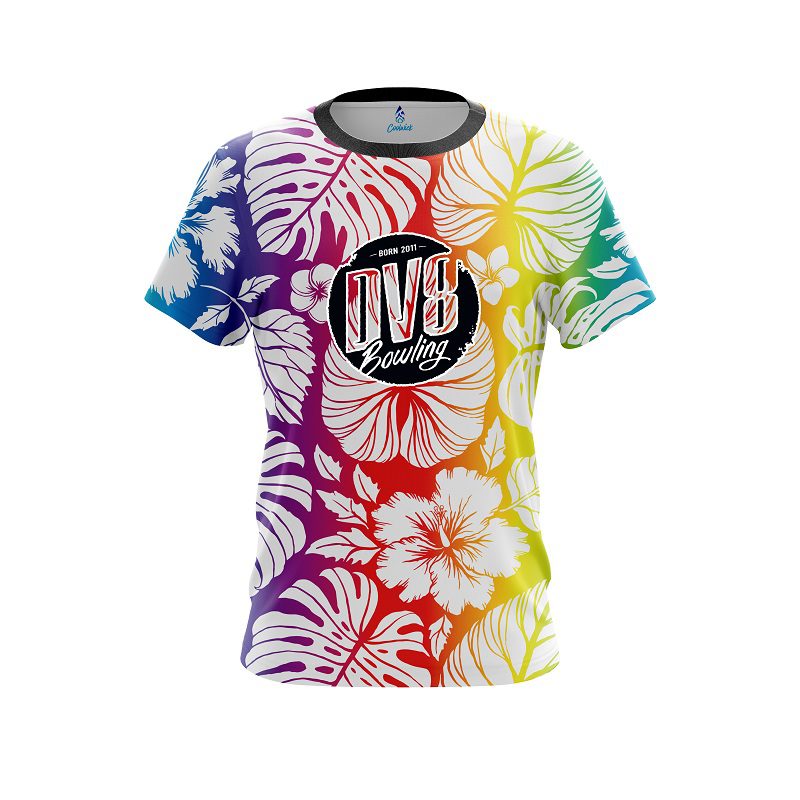DV8 Hawaiian Tropical Leafs CoolWick Bowling Jersey