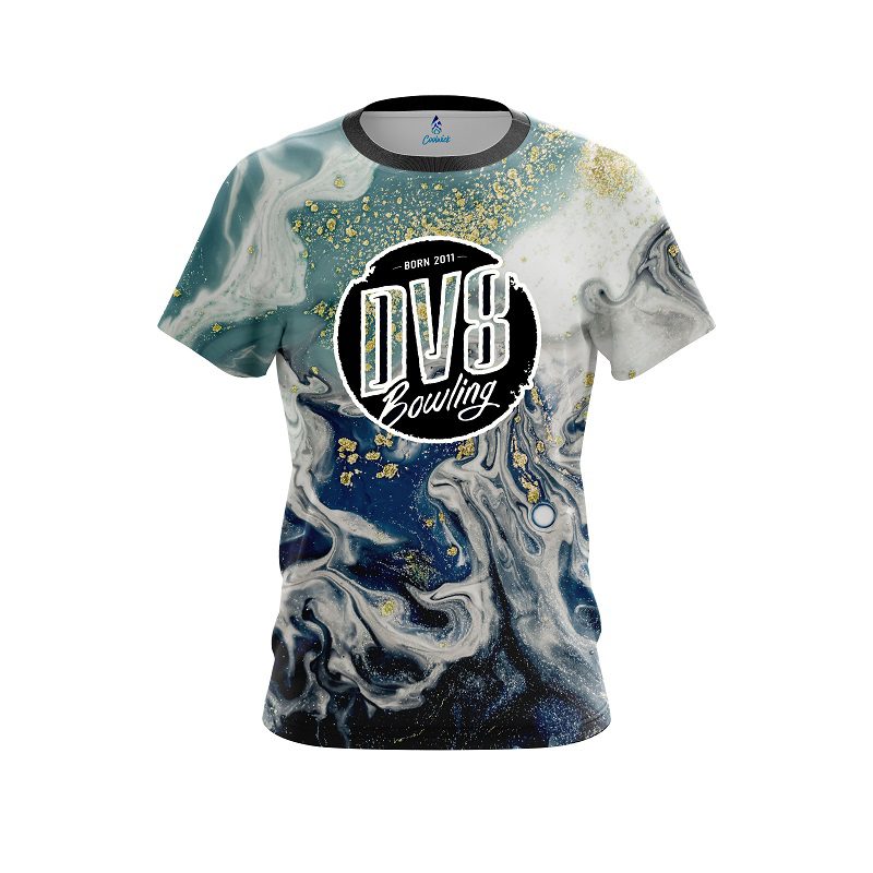 DV8 Marbleized Ripple Pattern CoolWick Bowling Jersey