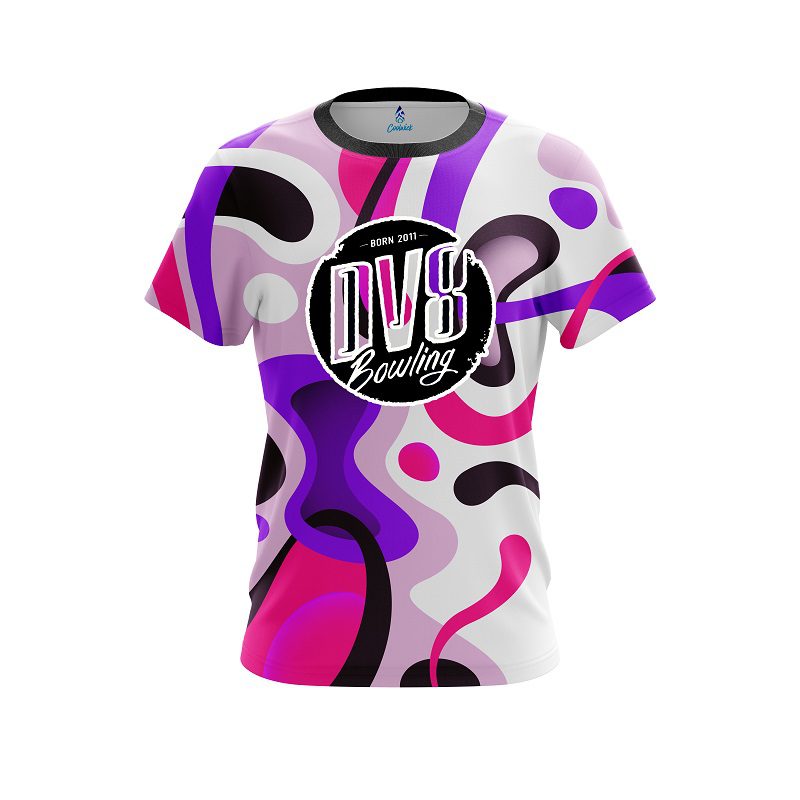 DV8 Modern Art Purple CoolWick Bowling Jersey