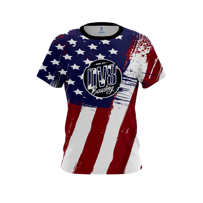 DV8 Painted Flag CoolWick Bowling Jersey